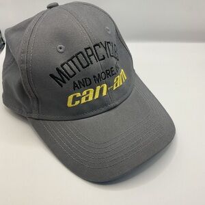 Motorcycles And More, INC. Can-Am Gray Black Ball Cap w/Adjustible Strap